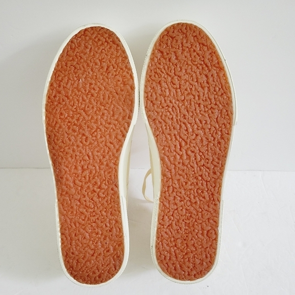 New Superga Cream Canvas Platform Sneakers Size 9 - Picture 6 of 7